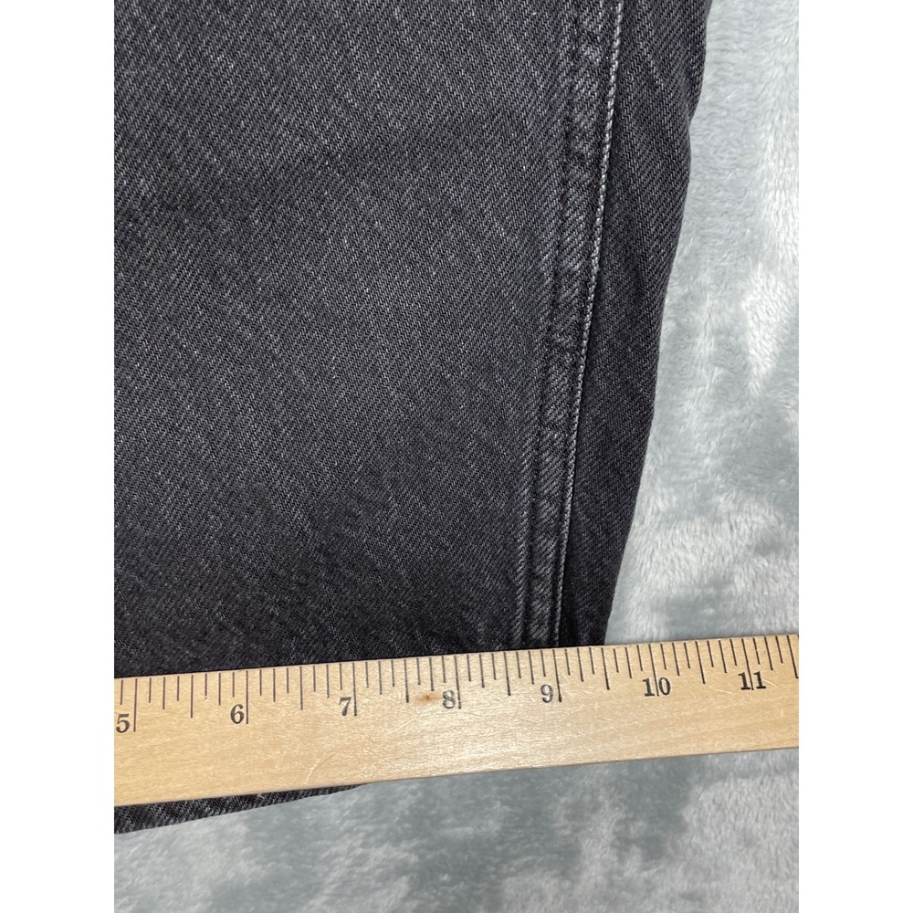Madewell Low-Slung Baggy Jeans Washed Black Wide Leg Button Fly Size 27 - Picture 10 of 11
